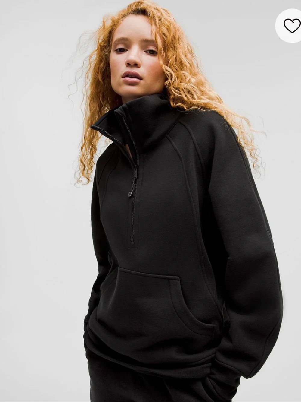 Lululemon Scuba oversized funnel-neck half zip wmn. sz. XS/S blk, good condition - Picture 6 of 13